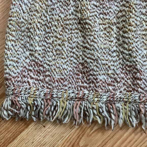Vintage Missoni Wool Crochet Tweed Woven Knit Fringe Mini Skirt Size 42 (US 6) - Picture 5 of 12
